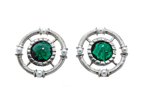 <transcy>Eraion Lacinio Verde Earrings</transcy>